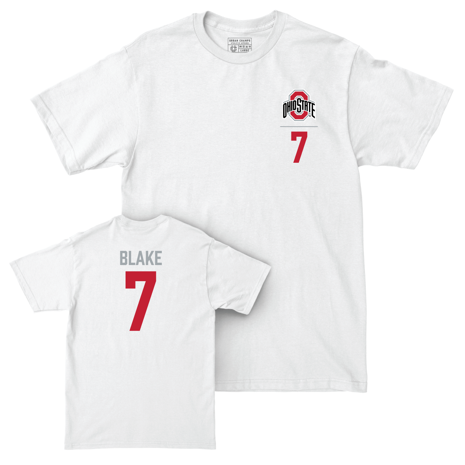 Ohio State Men's Lacrosse White Logo Comfort Colors Tee - Henry Blake
