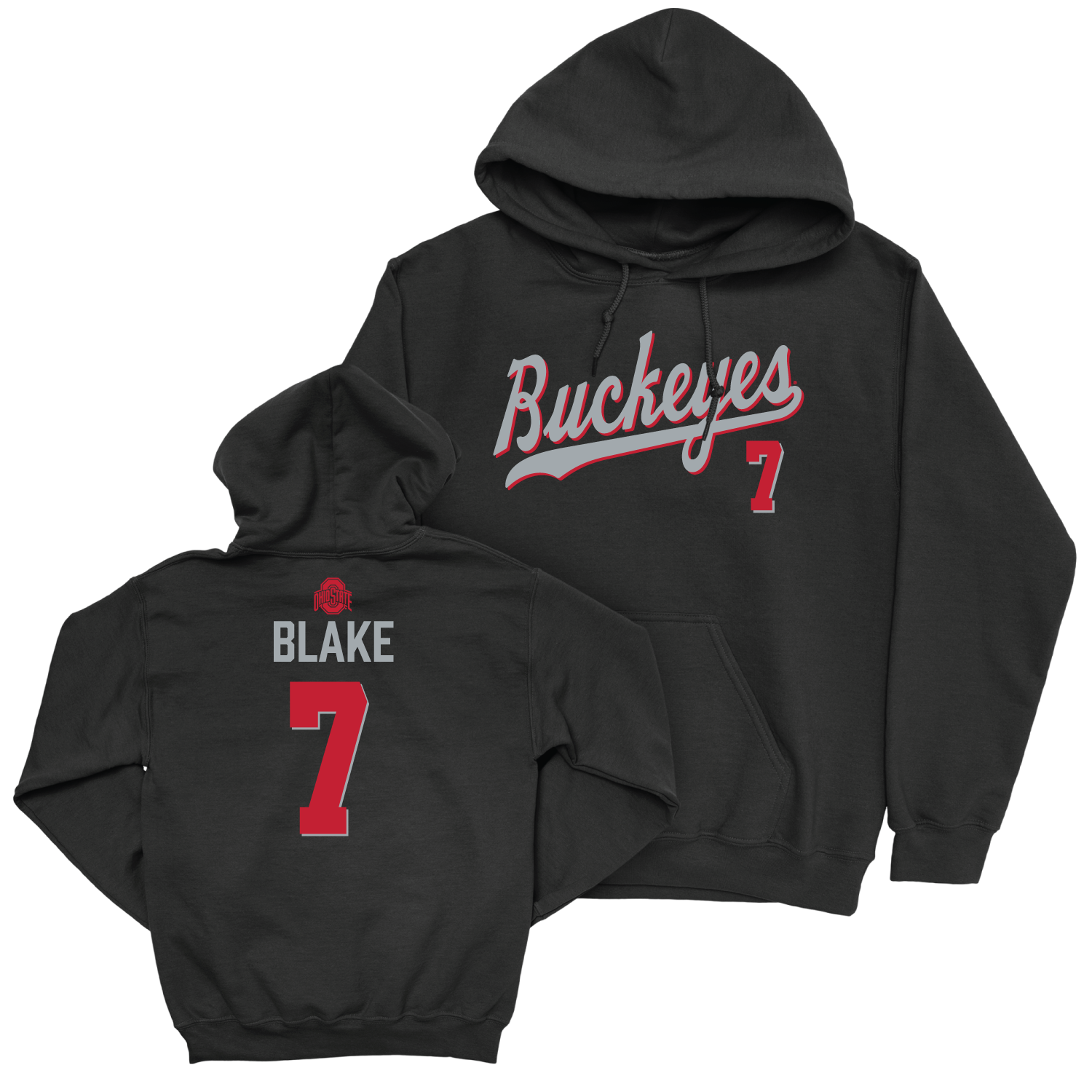 Ohio State Men's Lacrosse Black Script Hoodie - Henry Blake