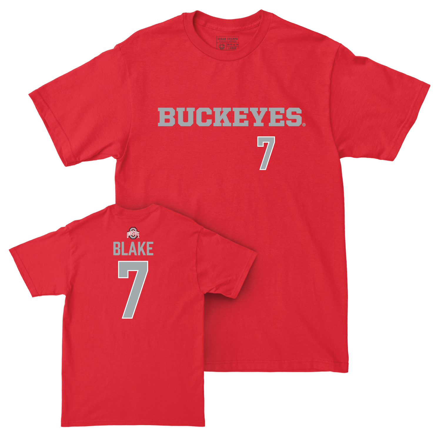 Ohio State Men's Lacrosse Red Sideline Tee - Henry Blake
