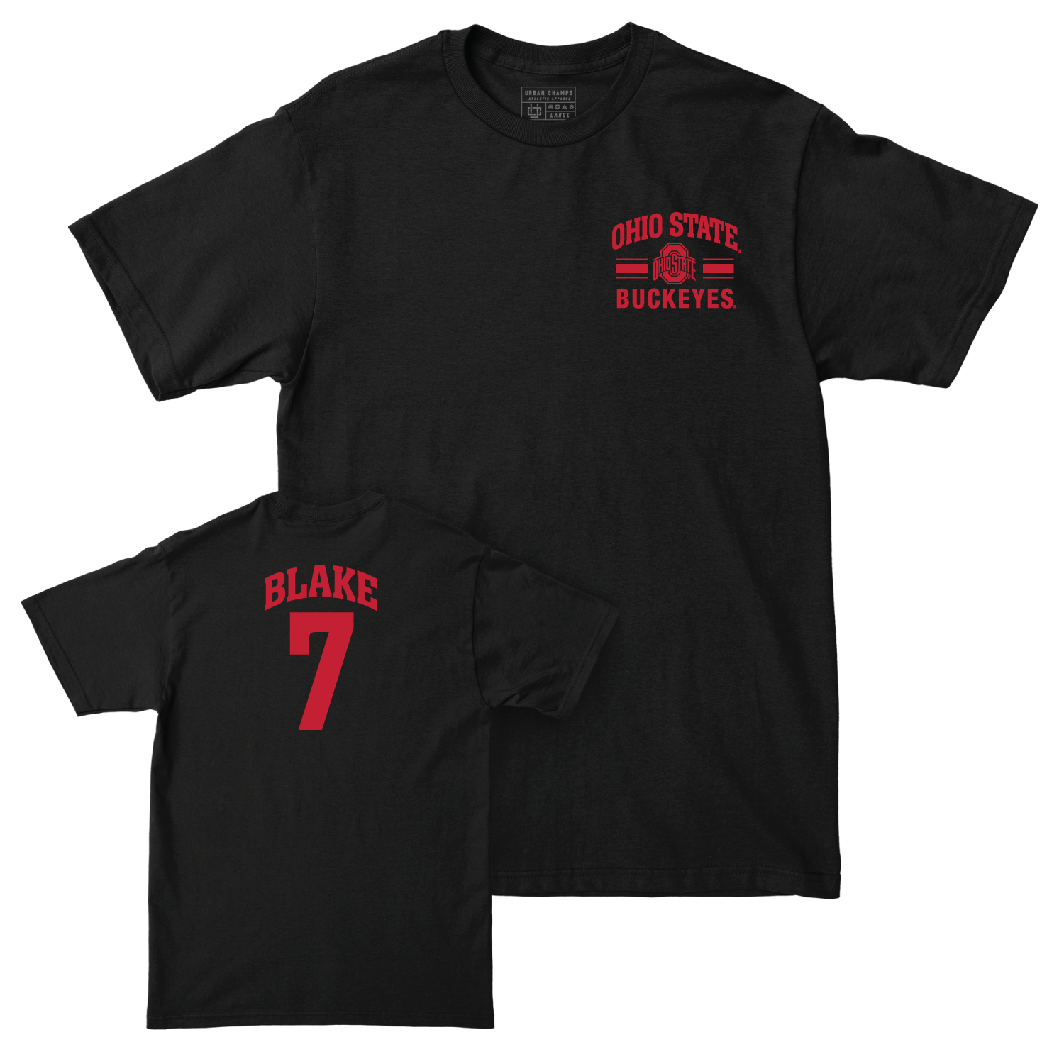Ohio State Men's Lacrosse Black Victory Tee - Henry Blake