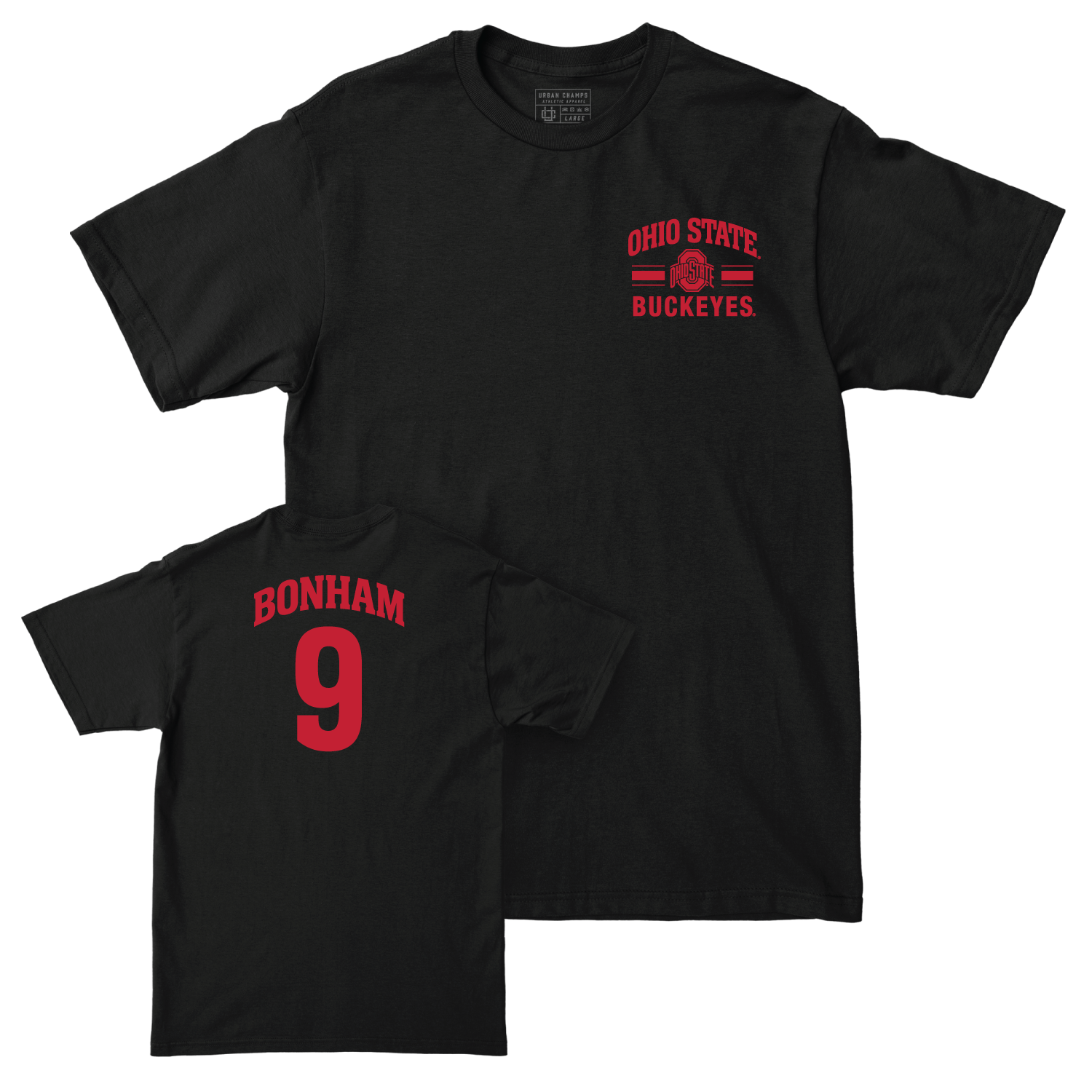 Ohio State Women's Soccer Black Victory Tee - Jadin Bonham | #9