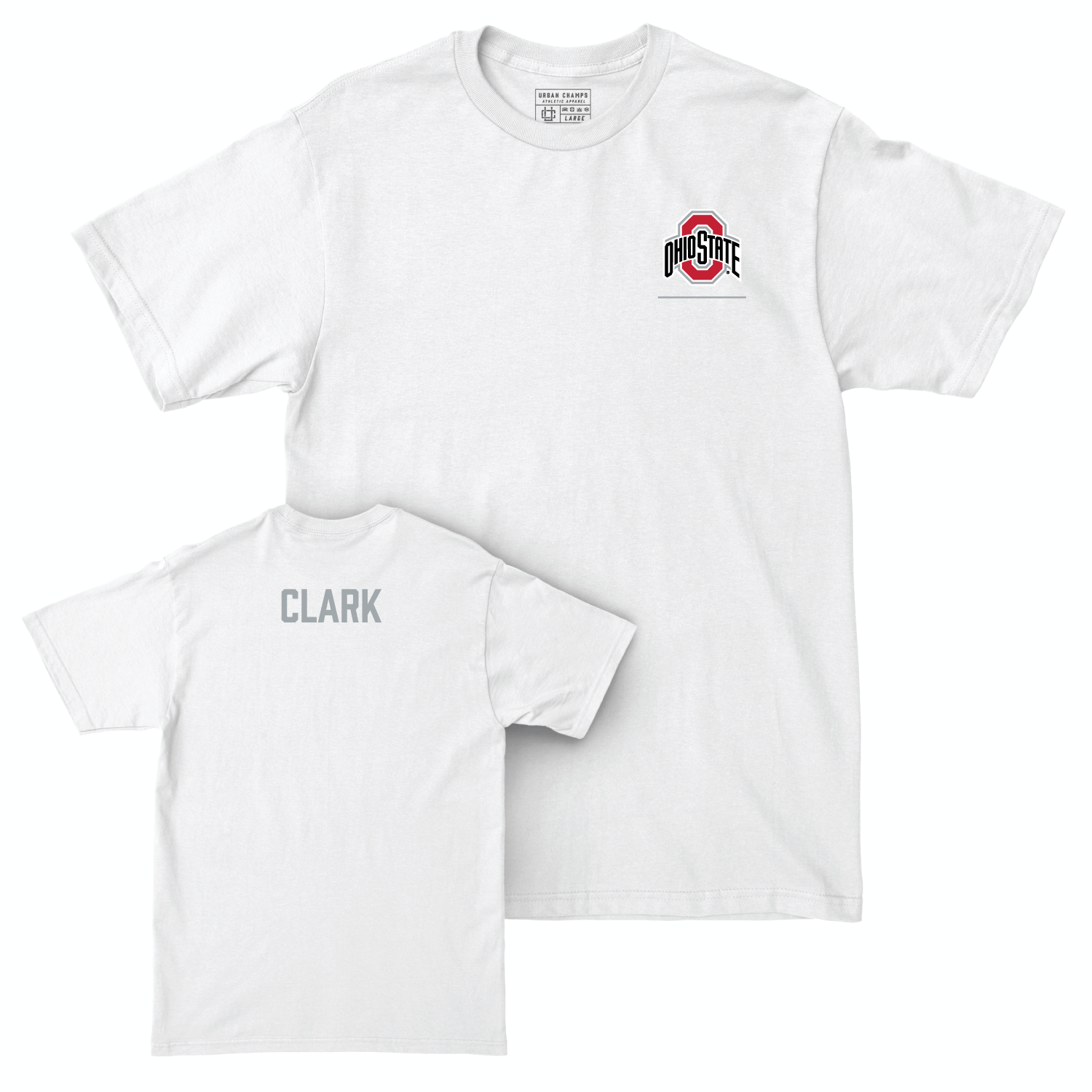 Ohio State Women's Track & Field White Logo Comfort Colors Tee - Avery Clark
