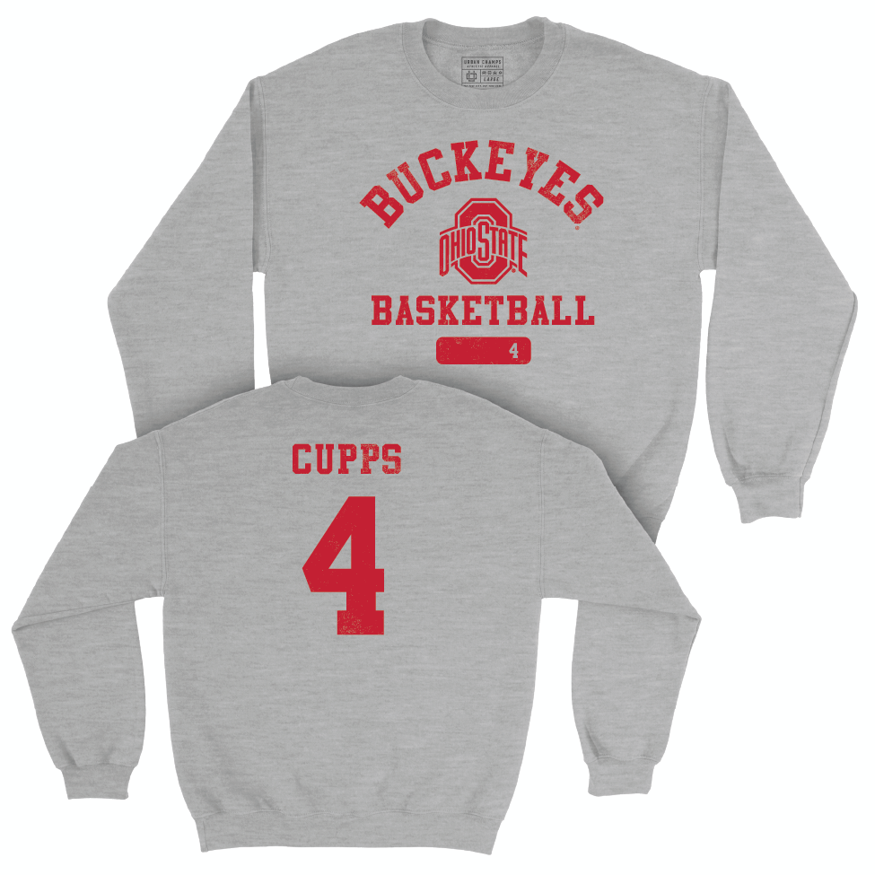 Ohio State Men's Basketball Sport Grey Varsity Crew - Gabe Cupps