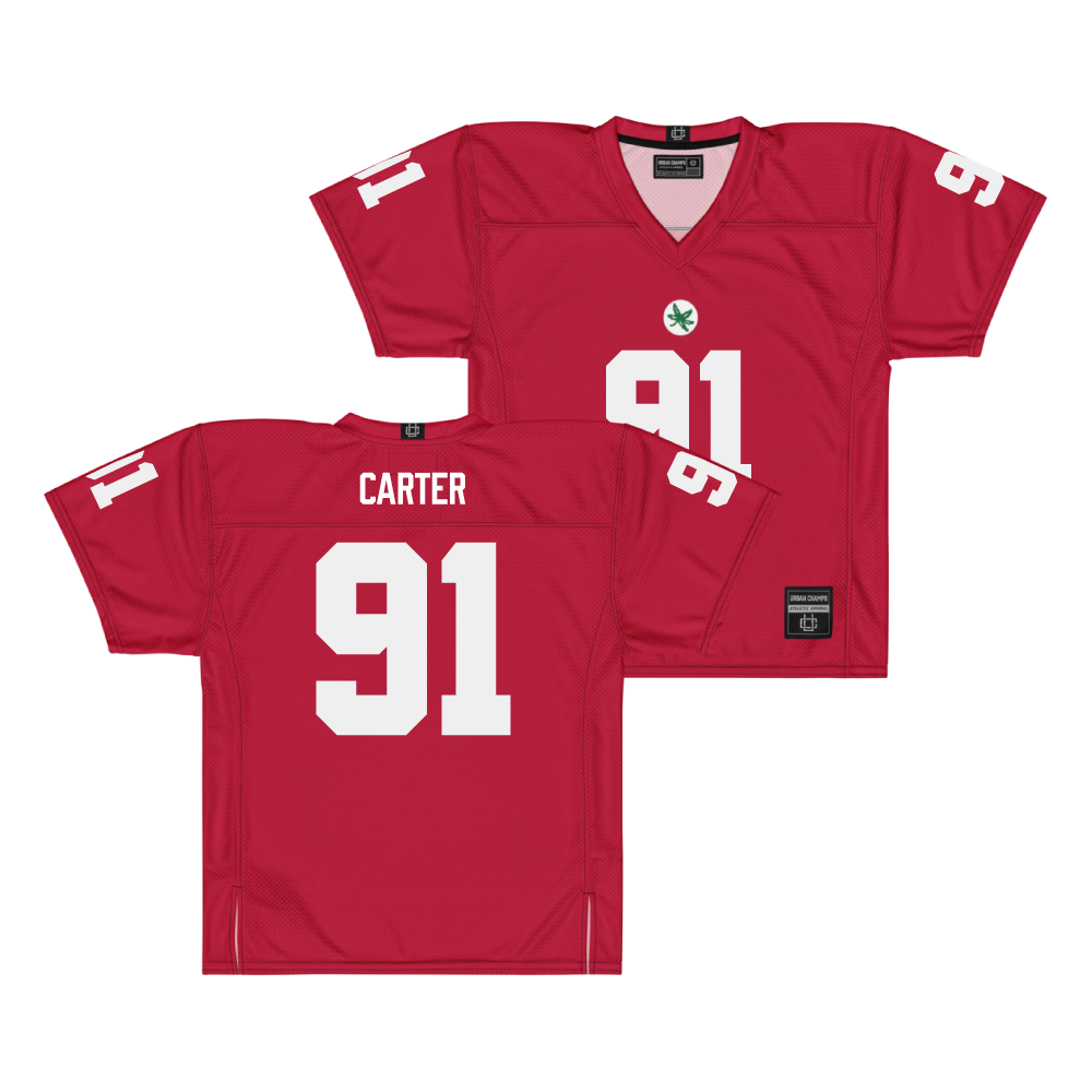 Ohio State Football Scarlet Jersey - Jarquez Carter