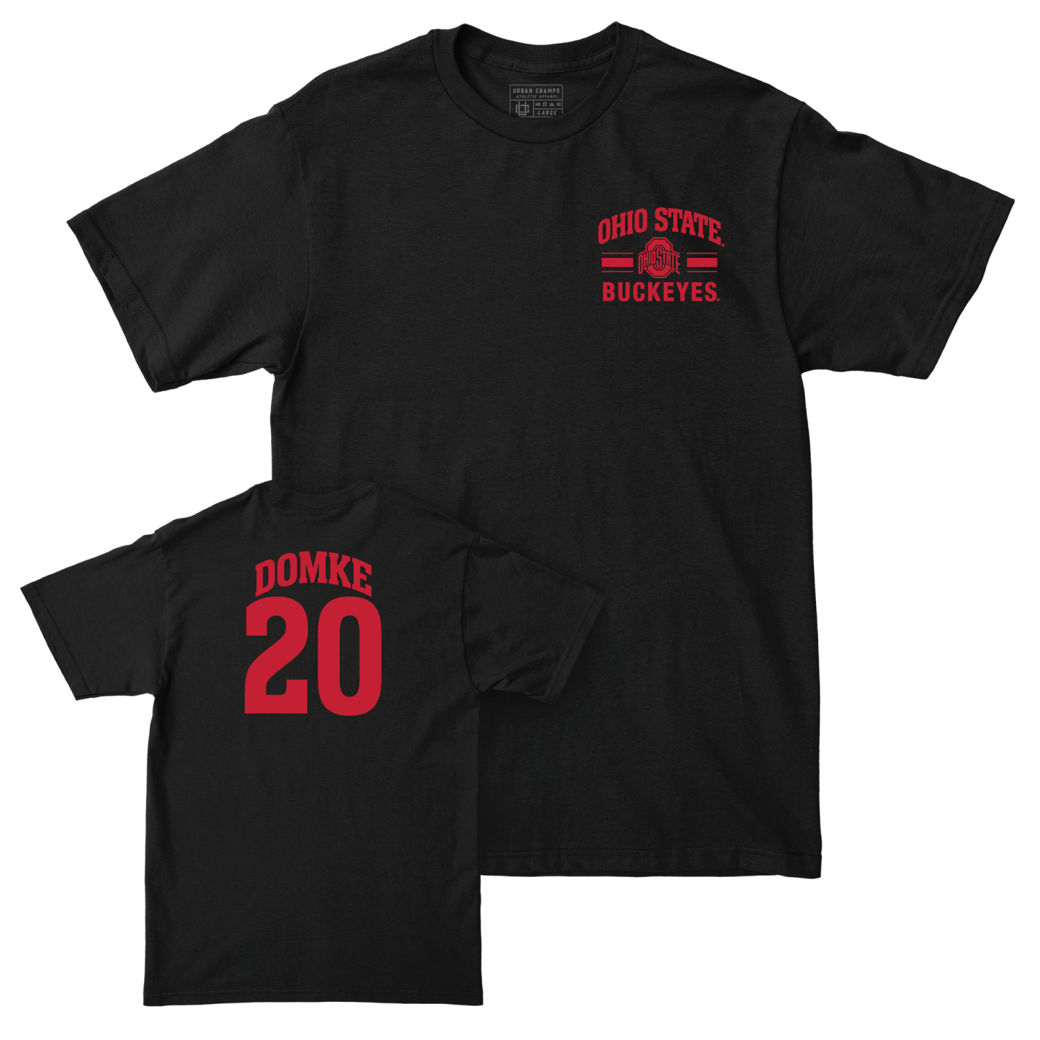 Ohio State Baseball Black Victory Tee - Chris Domke | #20