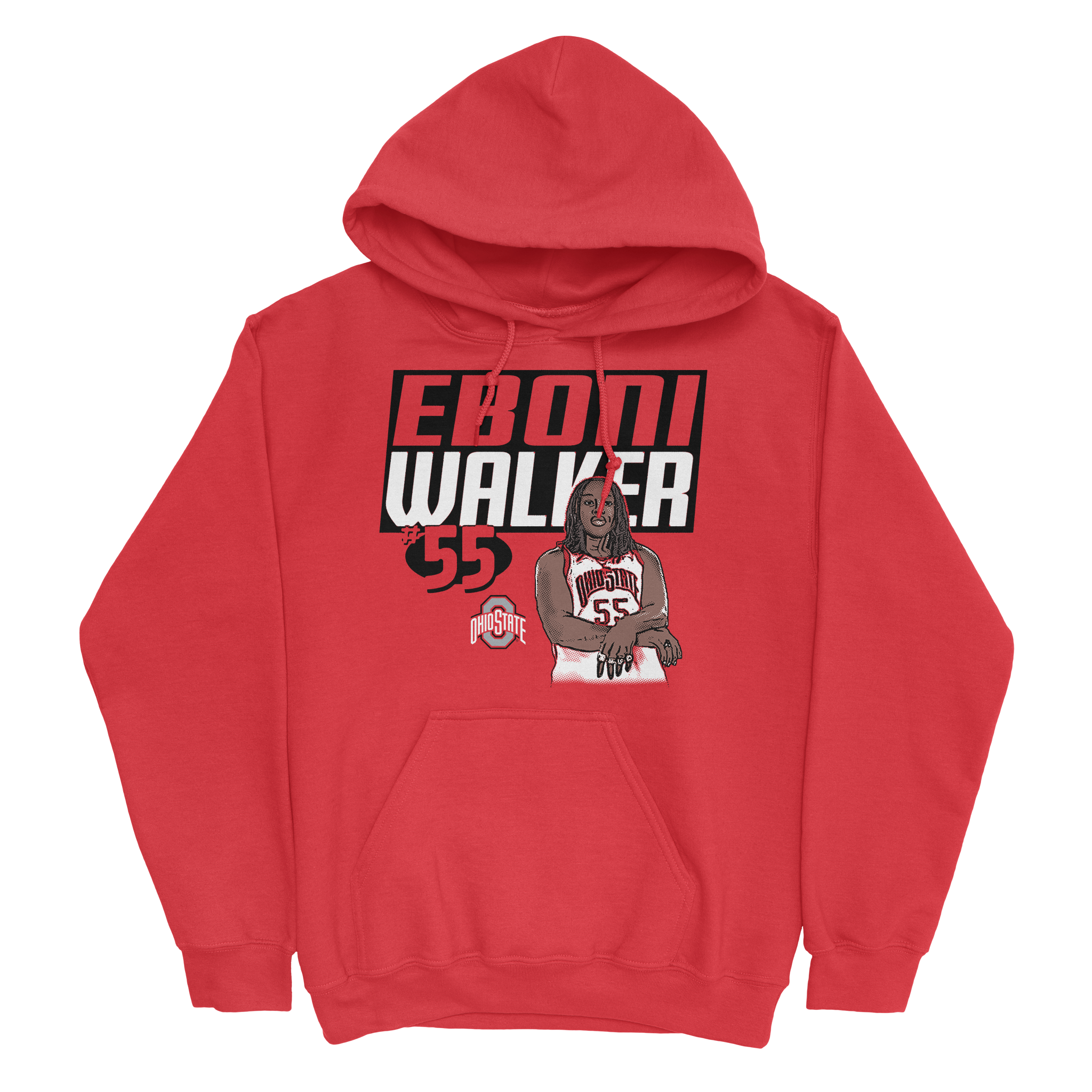 EXCLUSIVE RELEASE: Eboni Walker Illustrated Red Hoodie