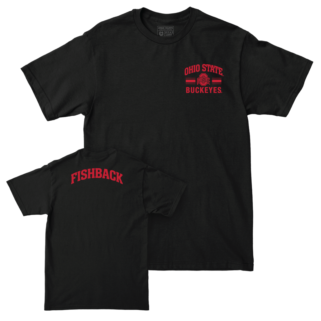 Ohio State Men's Wrestling Black Victory Tee - Dylan Fishback