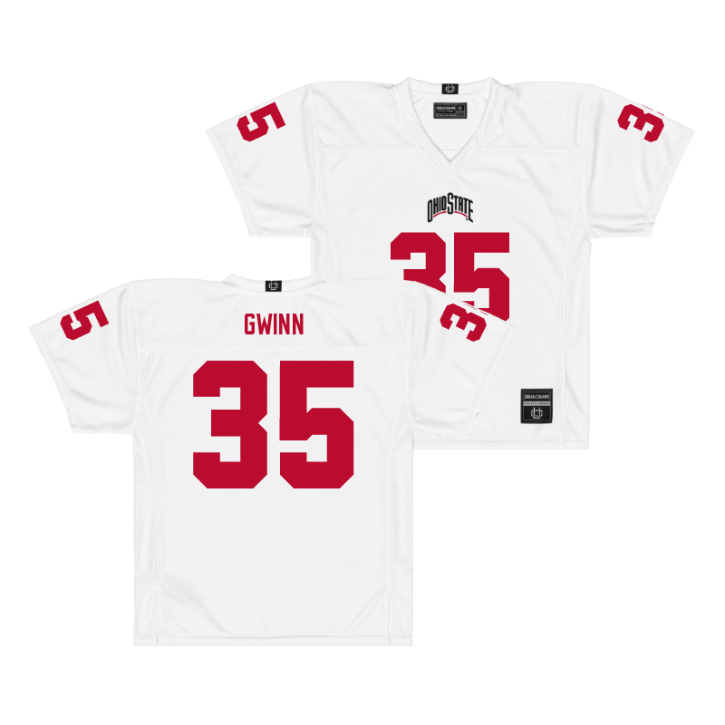 Ohio State Football White Jersey  - Jaystin Gwinn