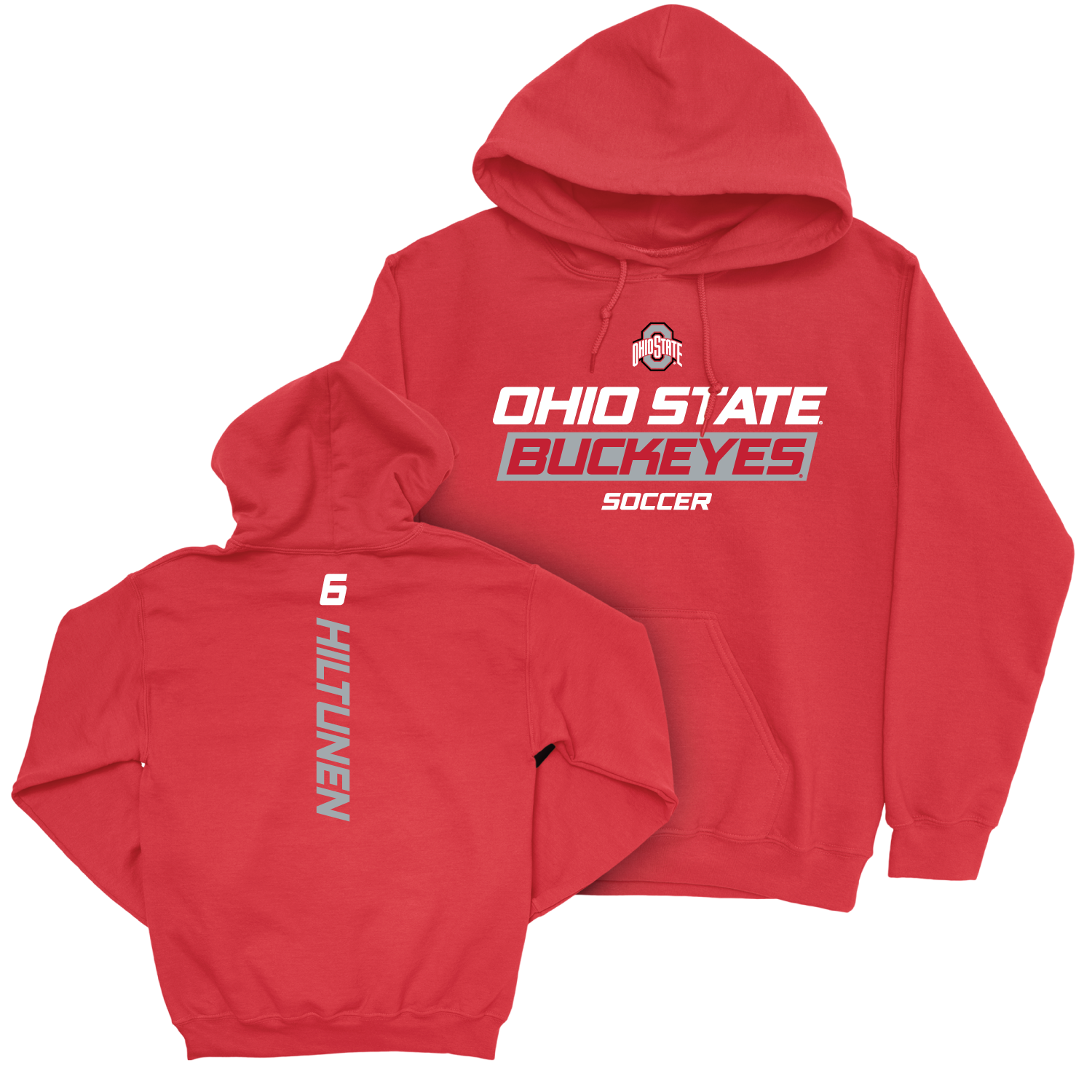 Ohio State Women's Soccer Red Rush Hoodie - Nette-Nina Hiltunen | #6