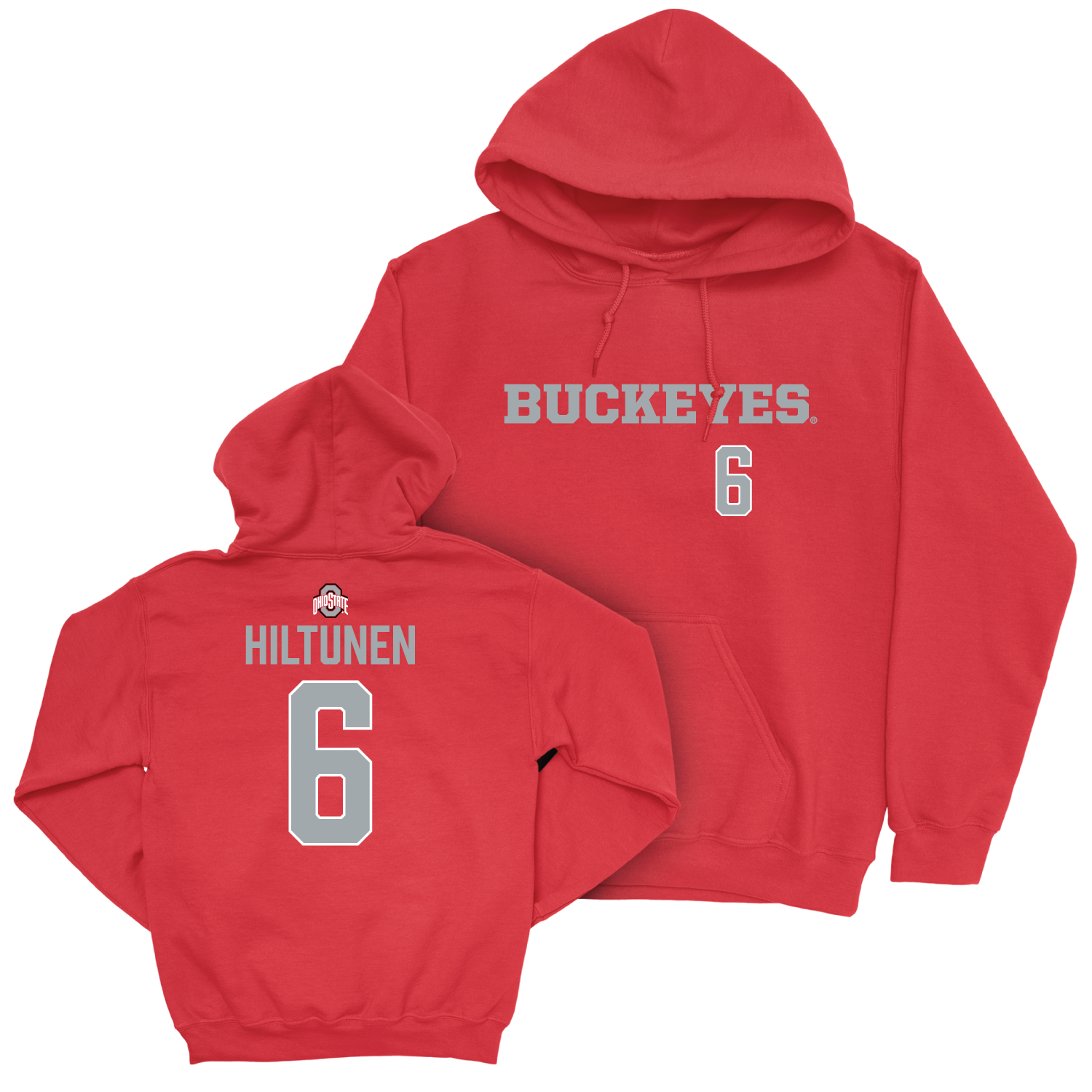 Ohio State Women's Soccer Red Sideline Hoodie - Nette-Nina Hiltunen | #6