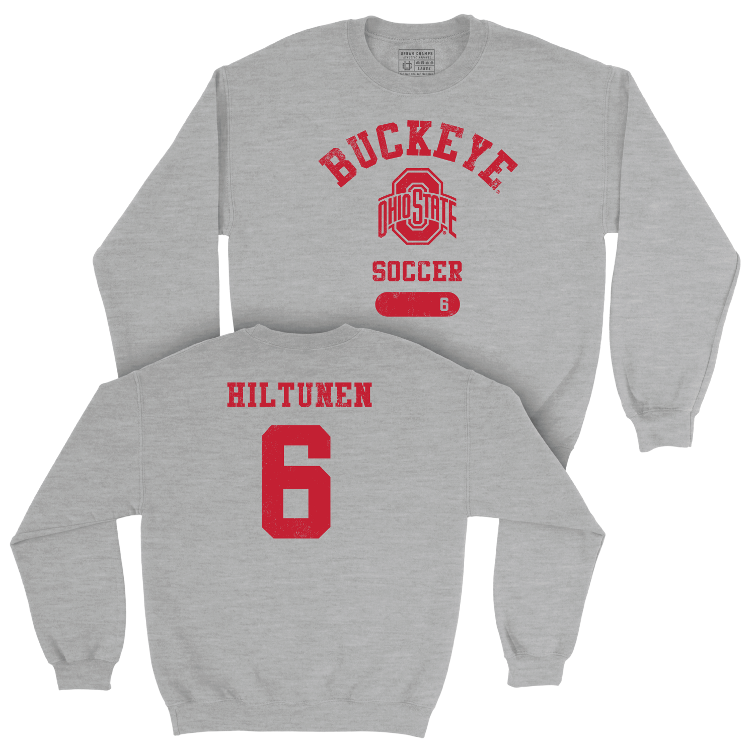 Ohio State Women's Soccer Sport Grey Varsity Crew - Nette-Nina Hiltunen | #6