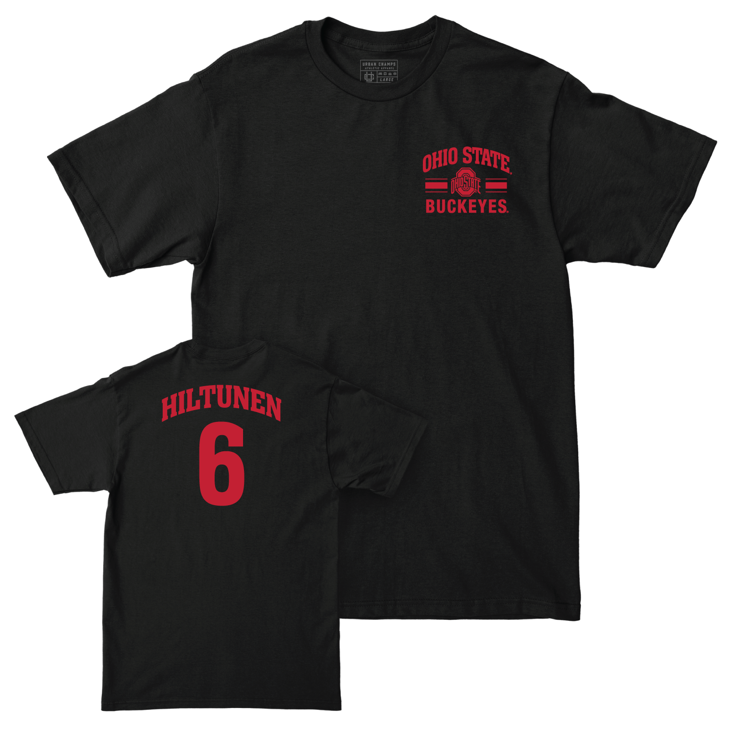 Ohio State Women's Soccer Black Victory Tee - Nette-Nina Hiltunen | #6
