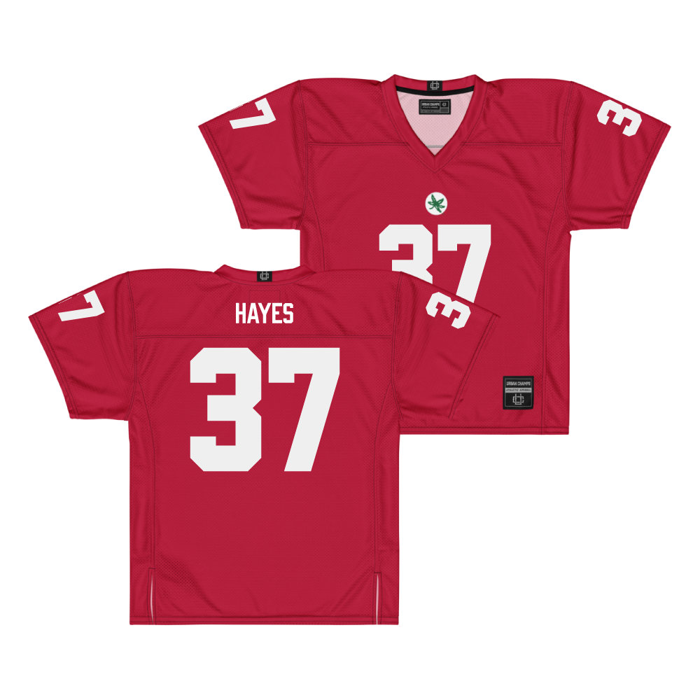 Ohio State Football Scarlet Jersey - Zach Hayes | #37
