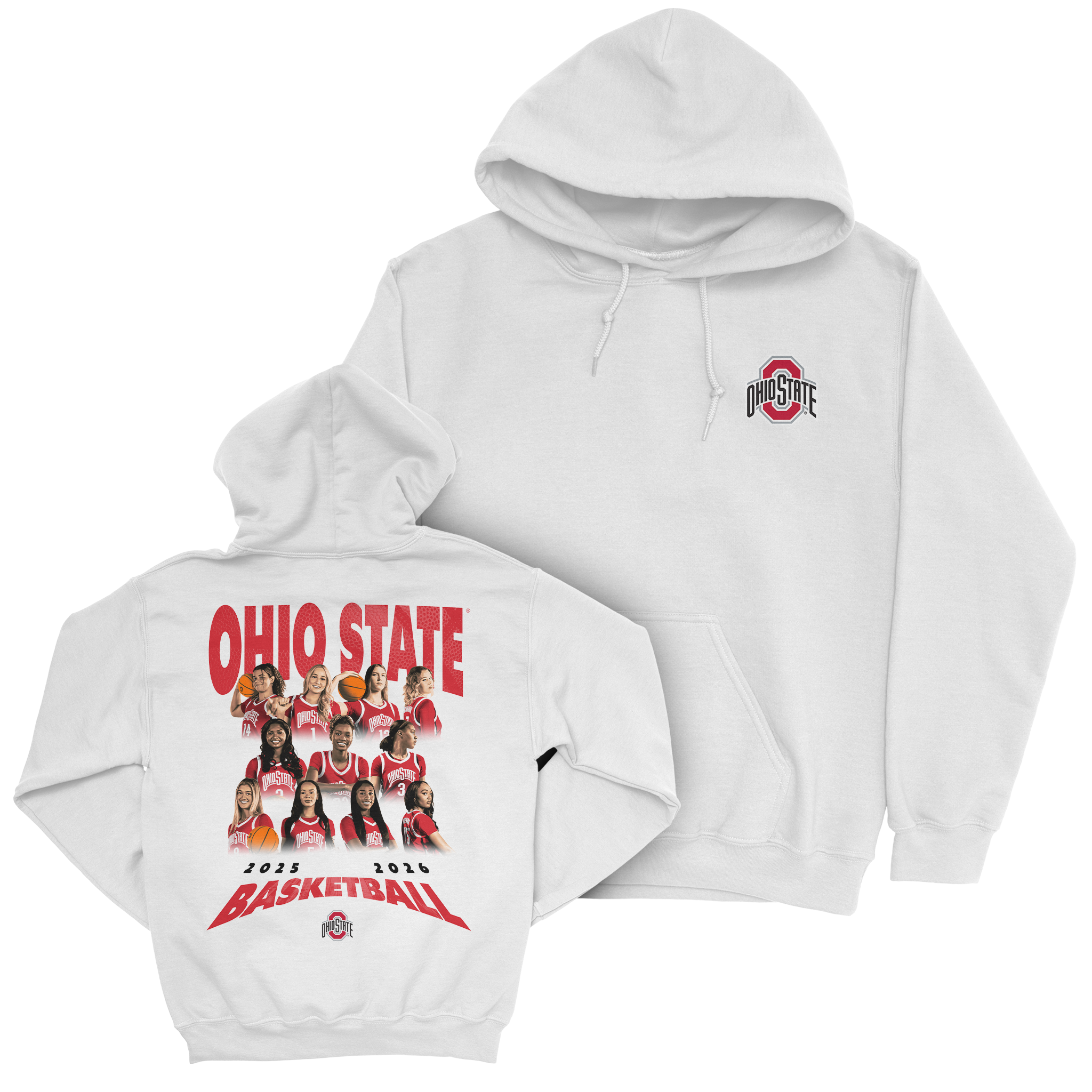 EXCLUSIVE RELEASE: Ohio State WBB 2025-2026 Team White Hoodie