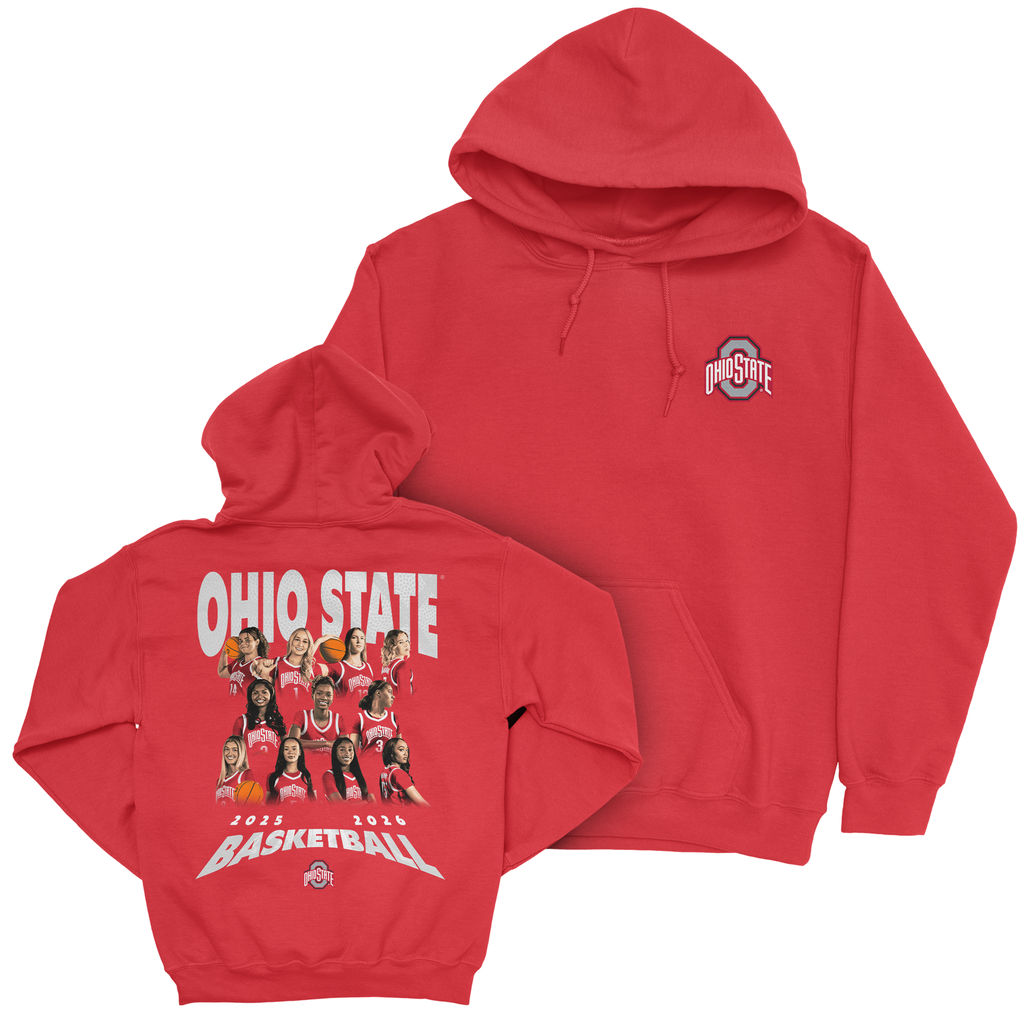 EXCLUSIVE RELEASE: Ohio State WBB 2025-2026 Team Red Hoodie