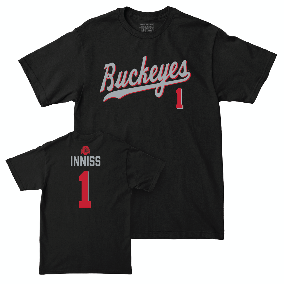 Ohio State Football Black Script Tee - Brandon Inniss | #1