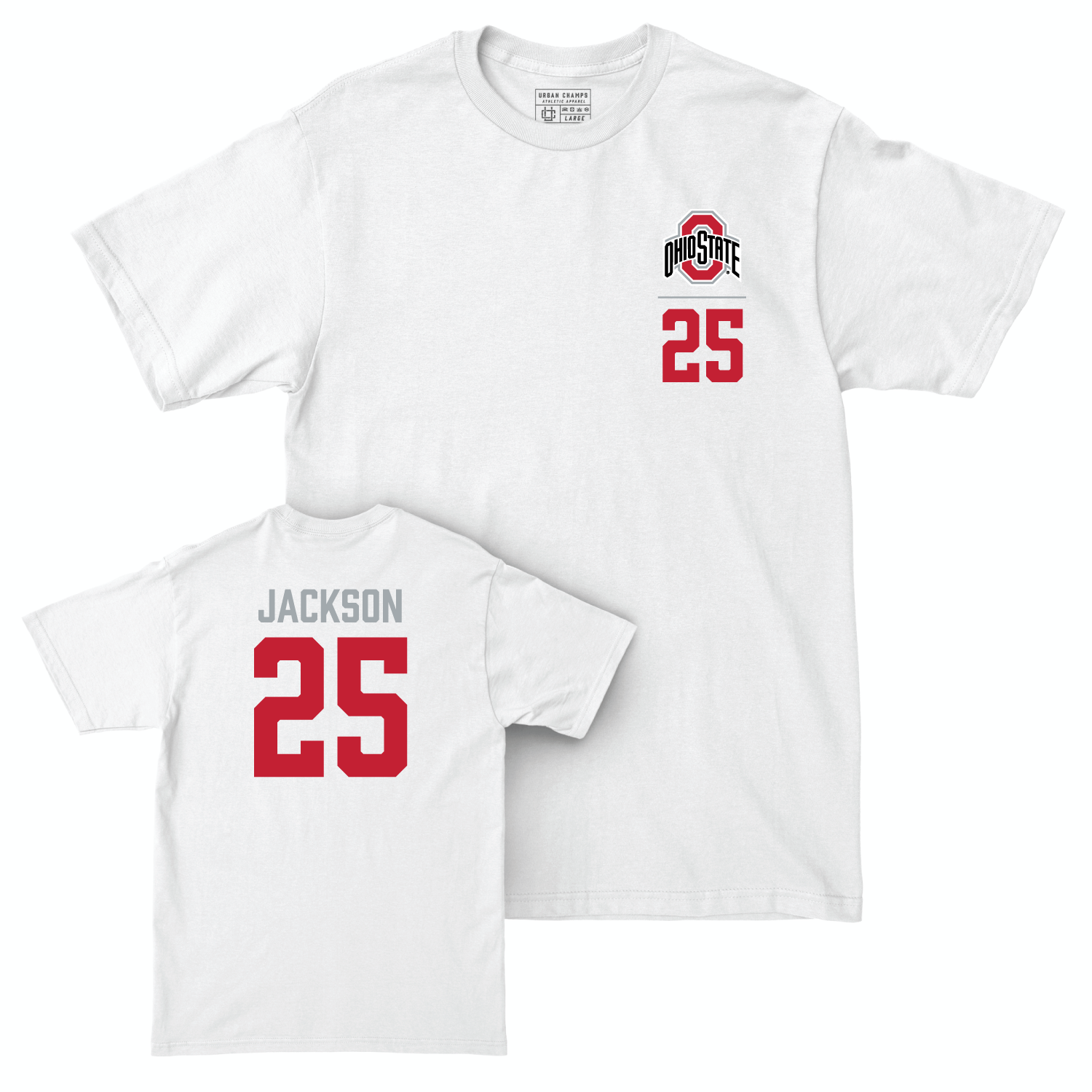 Ohio State Football White Logo Comfort Colors Tee - Bo Jackson