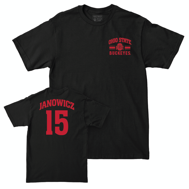 Ohio State Men's Lacrosse Black Victory Tee - Tommy Janowicz | #15