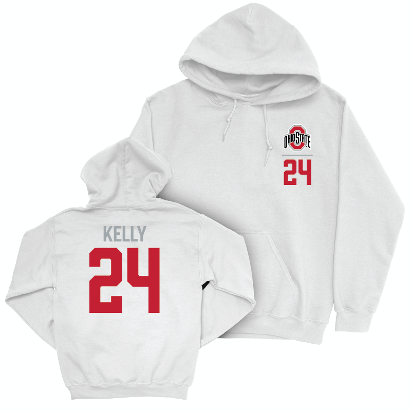 Ohio State Football White Logo Hoodie - Dominick Kelly