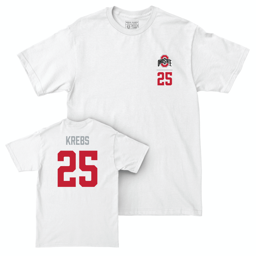 Ohio State Women's Field Hockey White Logo Comfort Colors Tee - Anne Marie Krebs | #25