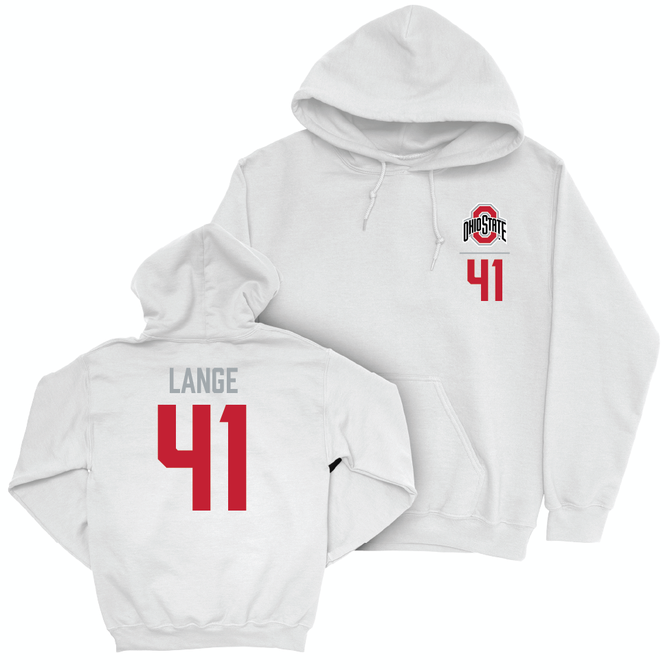 Ohio State Baseball White Logo Hoodie - Tannis Lange