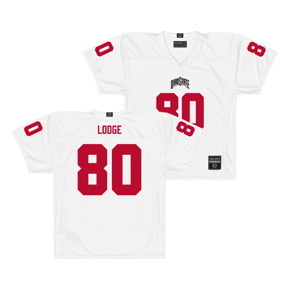 Ohio State Football White Jersey - Shawn Lodge | #80