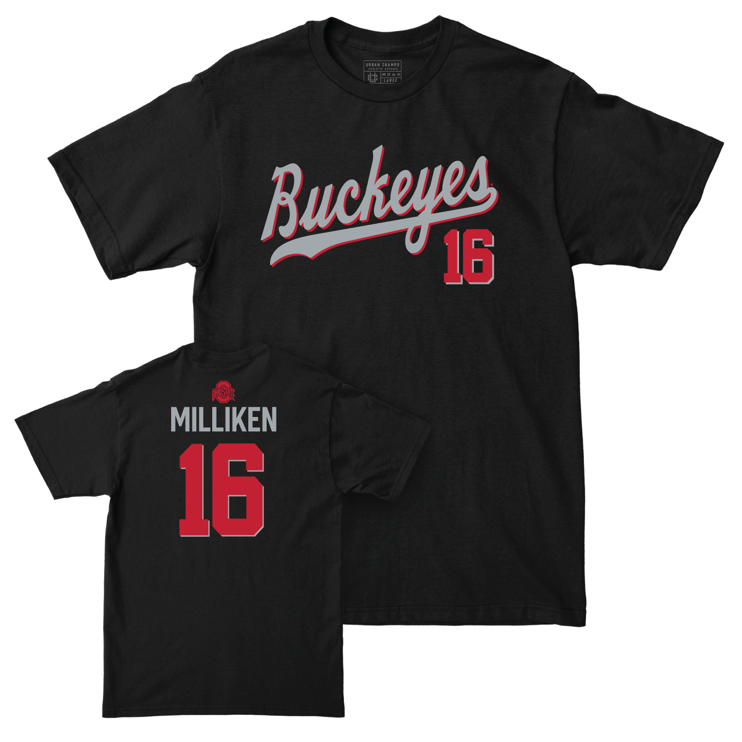 Ohio State Softball Black Script Tee - Reagan Milliken