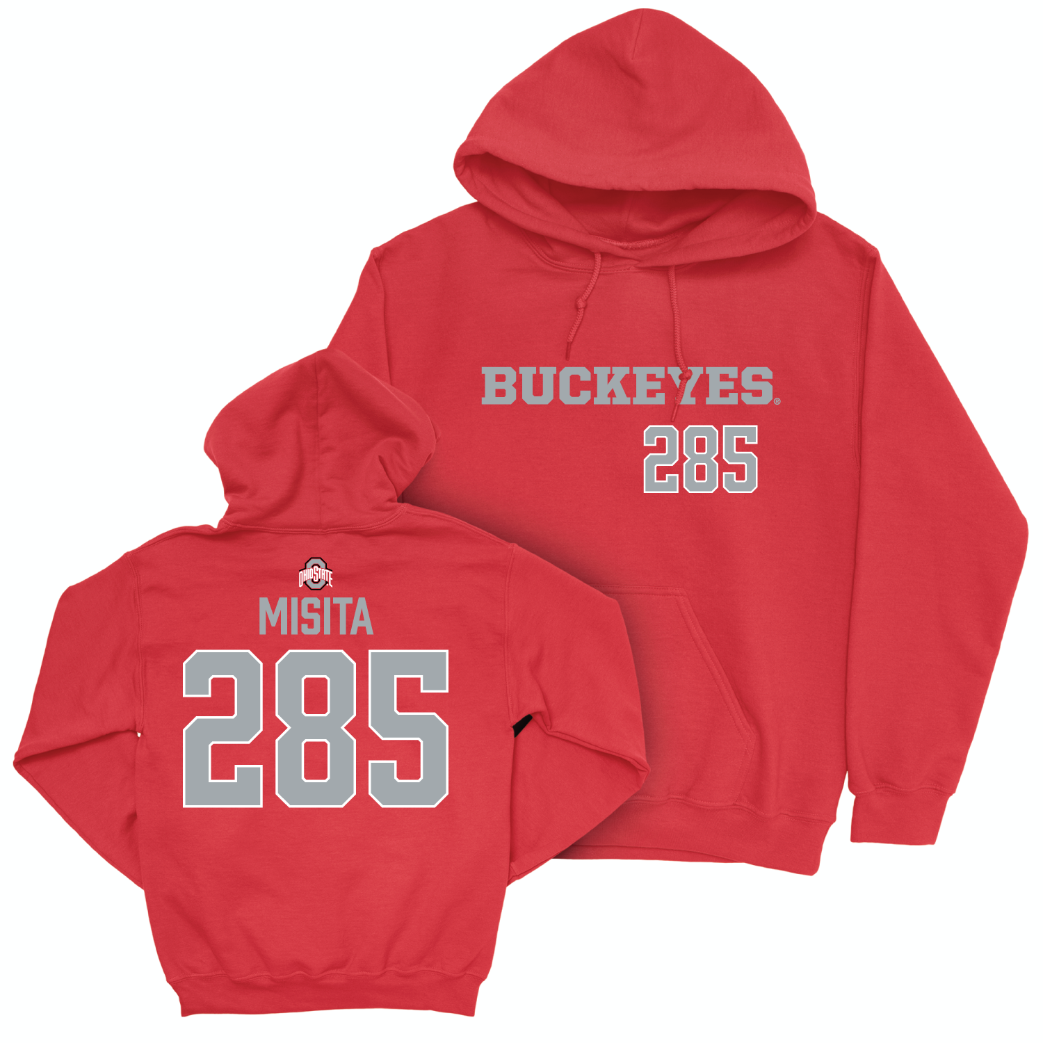 Ohio State Men's Wrestling Red Sideline Hoodie - Mike Misita