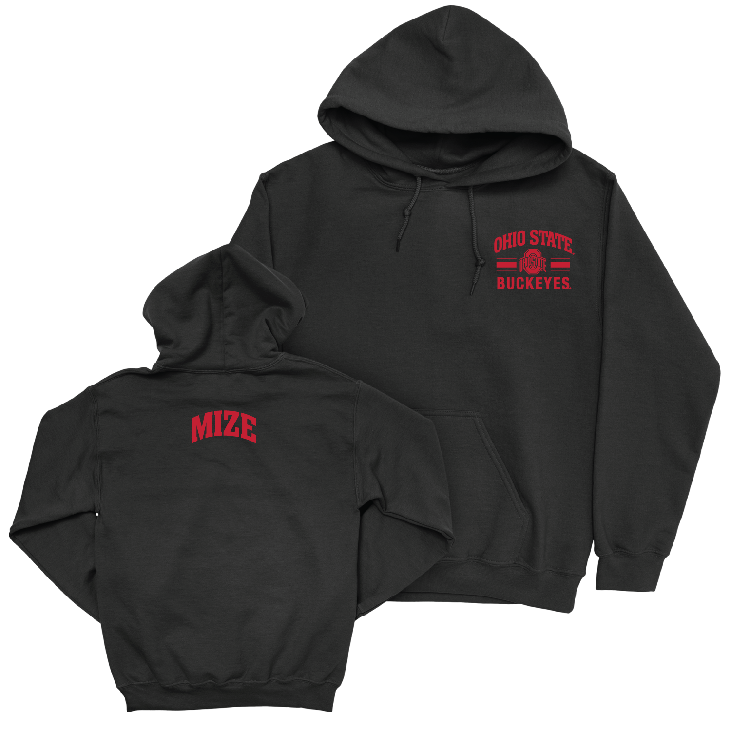 Ohio State Men's Wrestling Black Victory Hoodie - Carson Mize