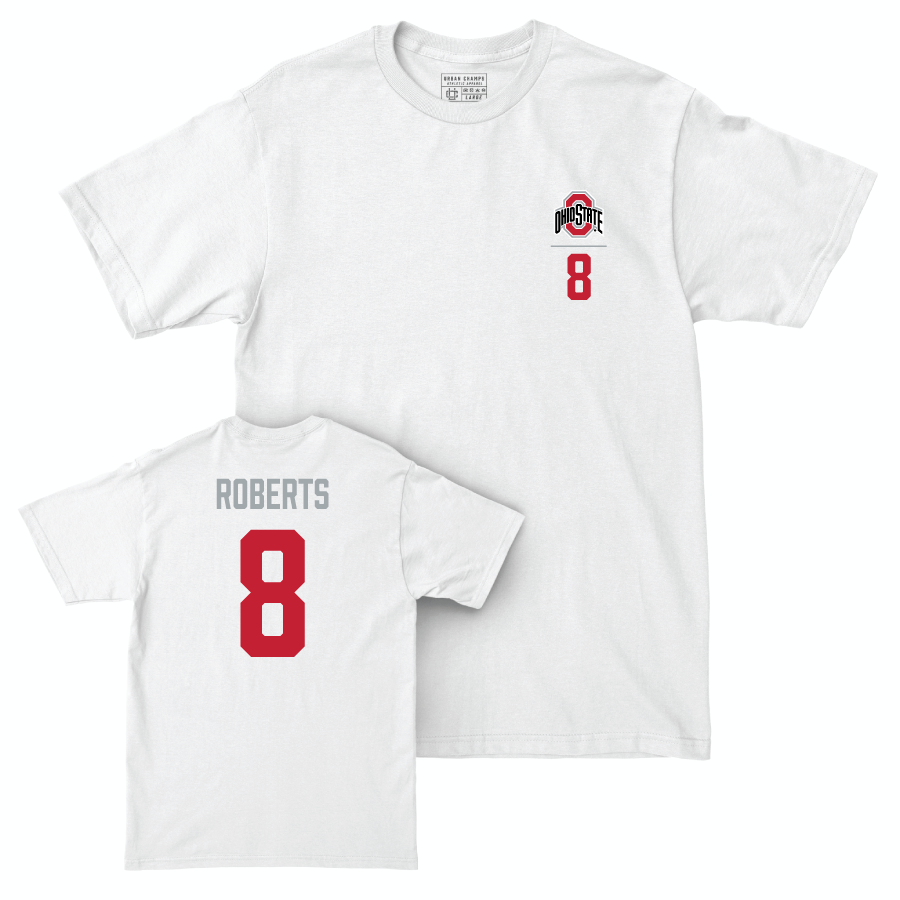 Ohio State Men's Soccer White Logo Comfort Colors Tee - Andre Roberts | #8