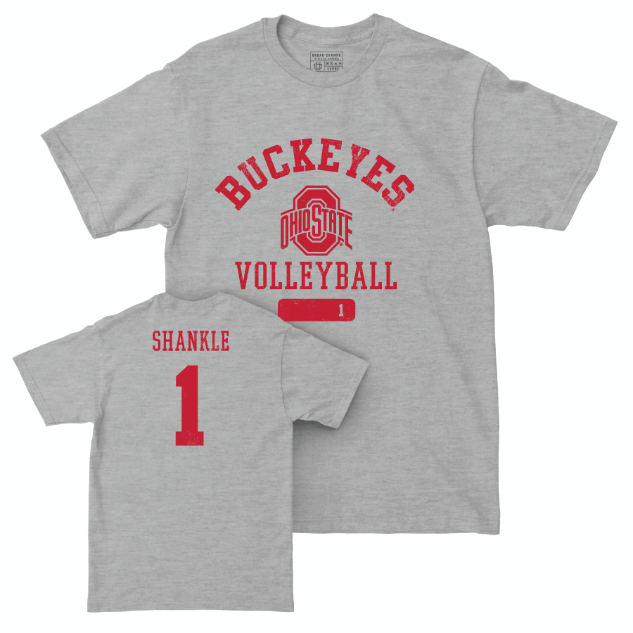Ohio State Women's Volleyball Sport Grey Varsity Tee - Ava Shankle | #1