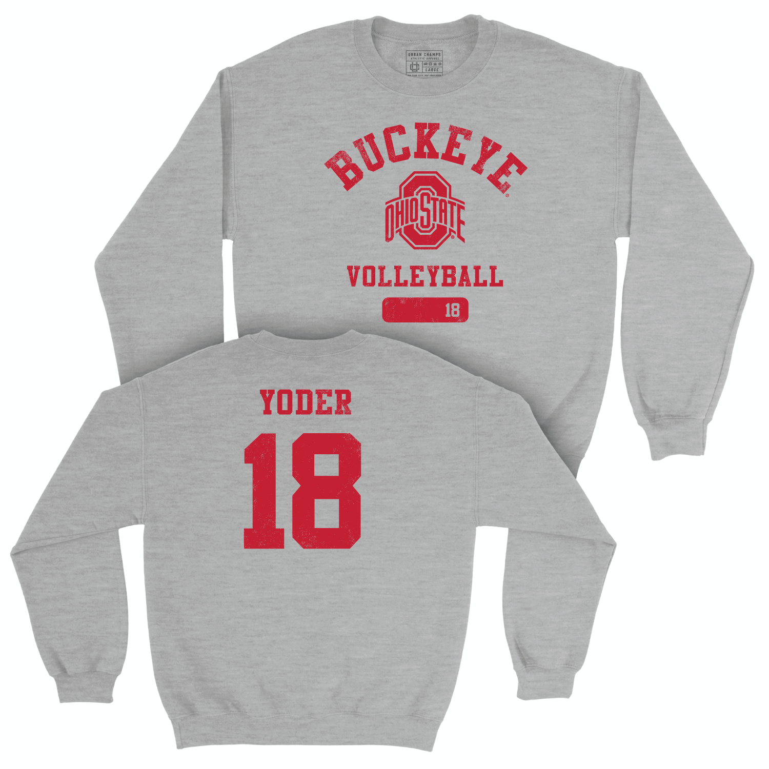Ohio State Women's Volleyball Sport Grey Varsity Crew - Abby Yoder | #18