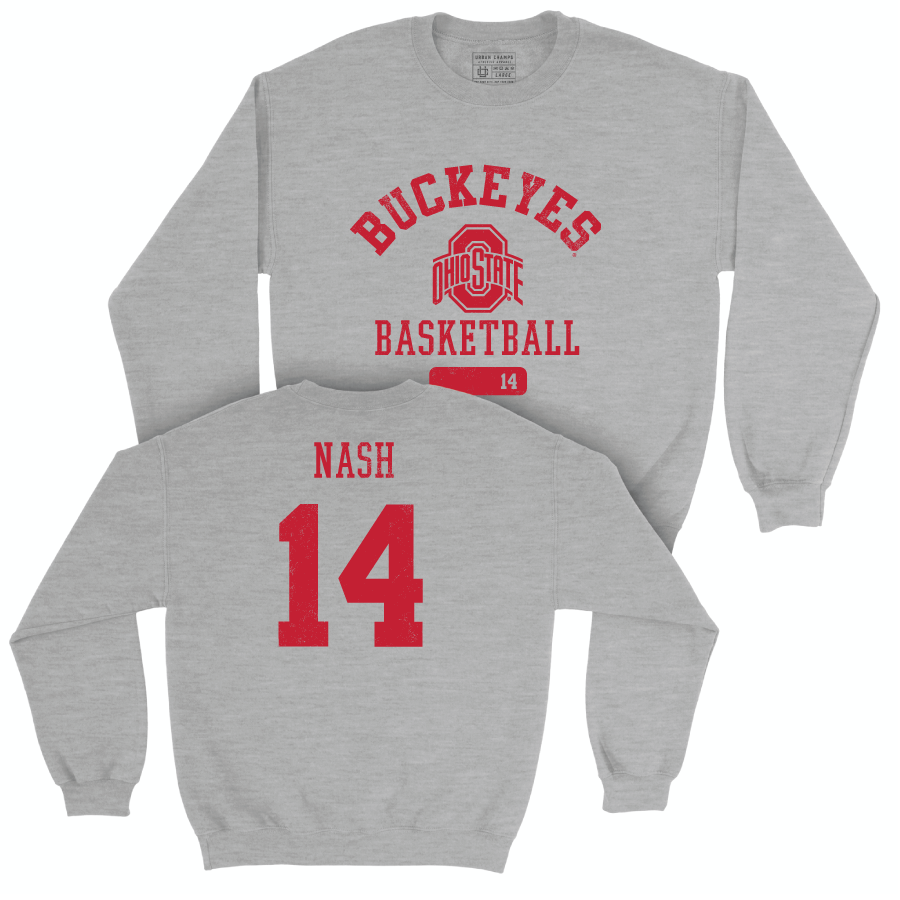 Ohio State Men's Basketball Sport Grey Varsity Crew - Braylen Nash | #14