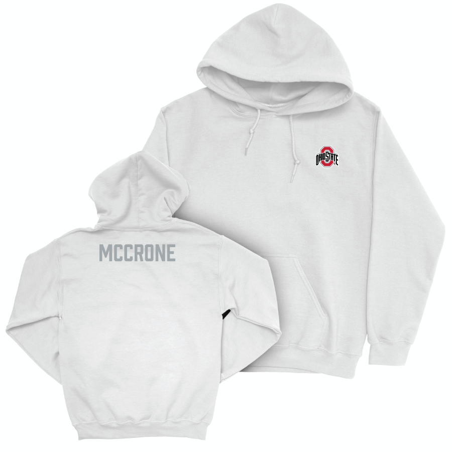 Ohio State Wrestling White Logo Hoodie - Brendan McCrone