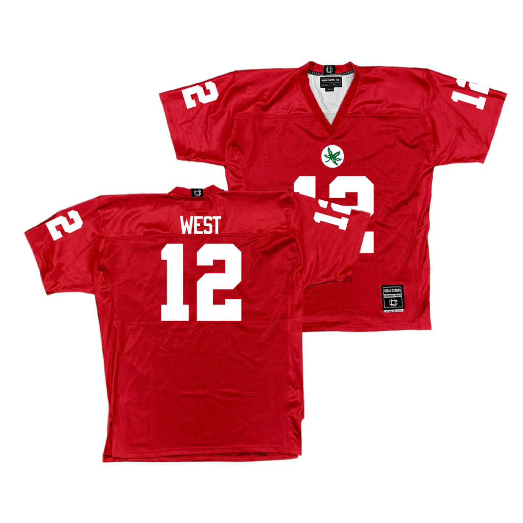Ohio State Football Scarlet Jersey - Bryce West | #12