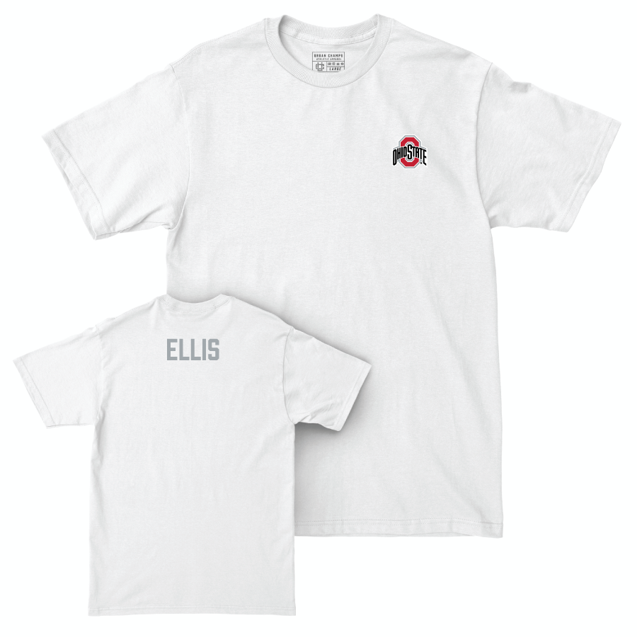 Ohio State Men's Swim & Dive White Logo Comfort Colors Tee - Caleb Ellis