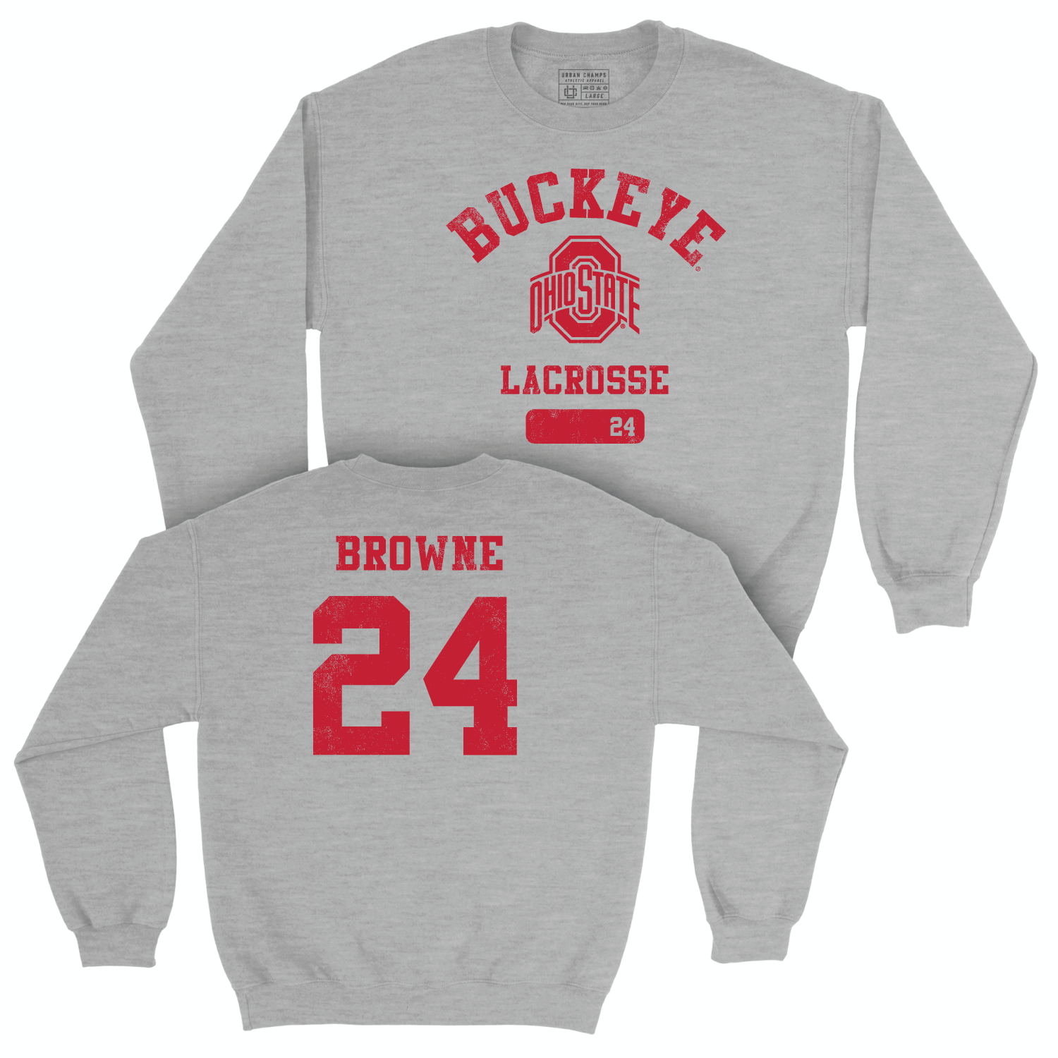 Ohio State Women's Lacrosse Sport Grey Varsity Crew - Charlotte Browne