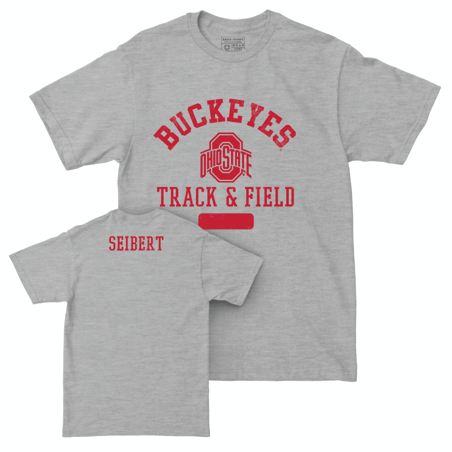 Ohio State Men's Track & Field Sport Grey Varsity Tee - Christian Seibert