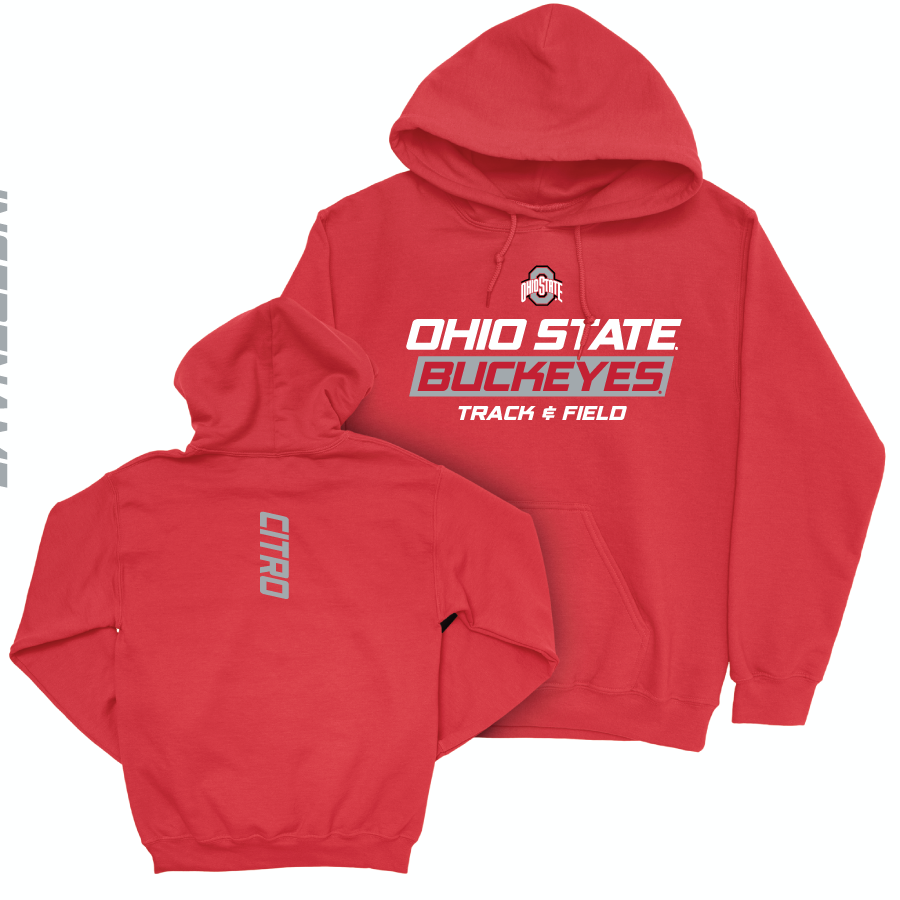 Ohio State Men's Track & Field Red Rush Hoodie - Cooper Citro