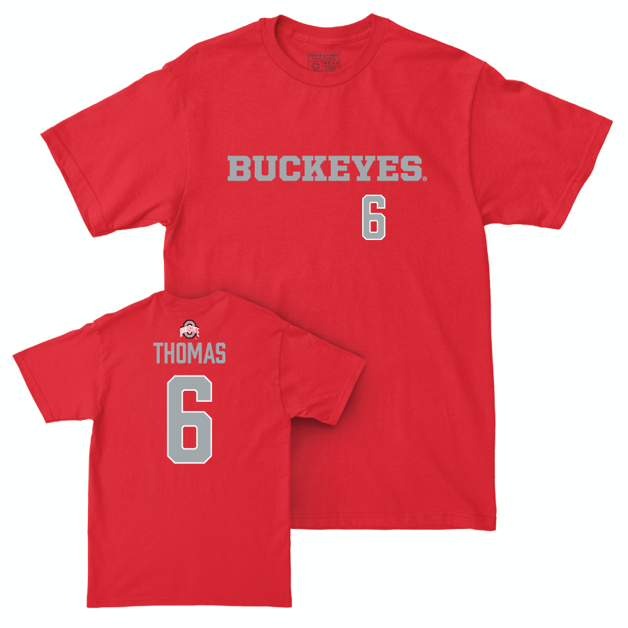 Ohio State Men's Gymnastics Red Sideline Tee - Colten Thomas | #6