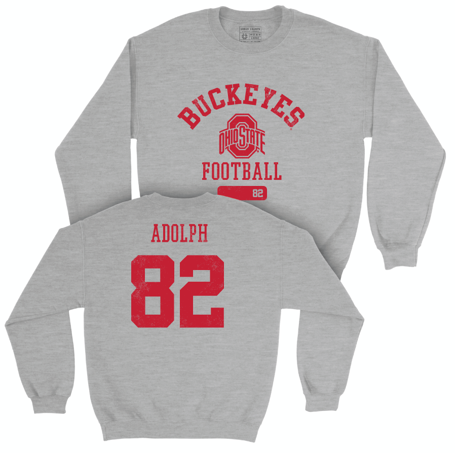 Ohio State Football Sport Grey Varsity Crew - David Adolph | #82