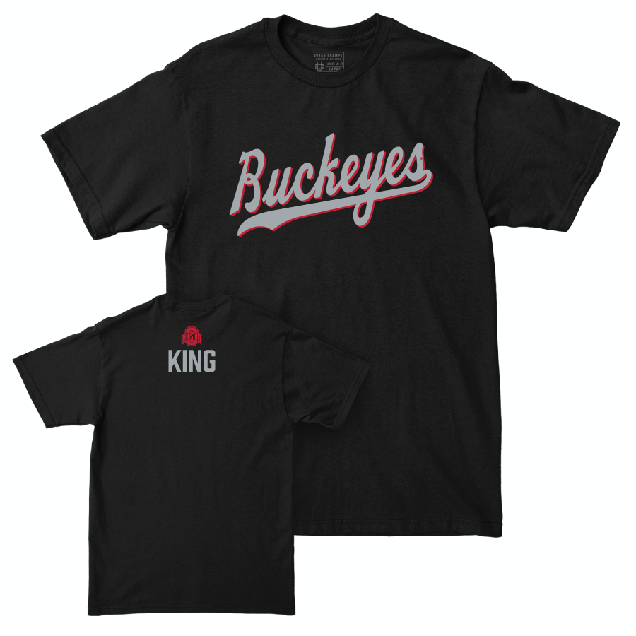 Ohio State Wrestling Black Script Tee - Dakota King