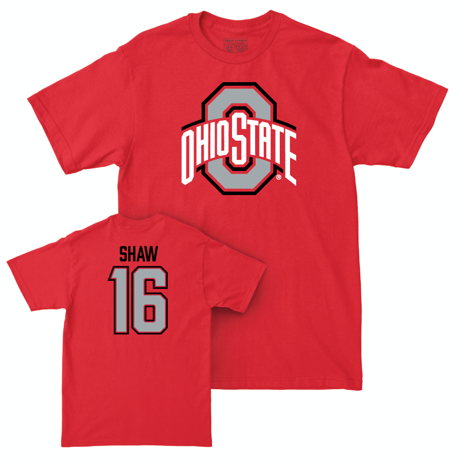 Ohio State Men's Lacrosse Red Legacy Tee - Dominic Shaw | #16