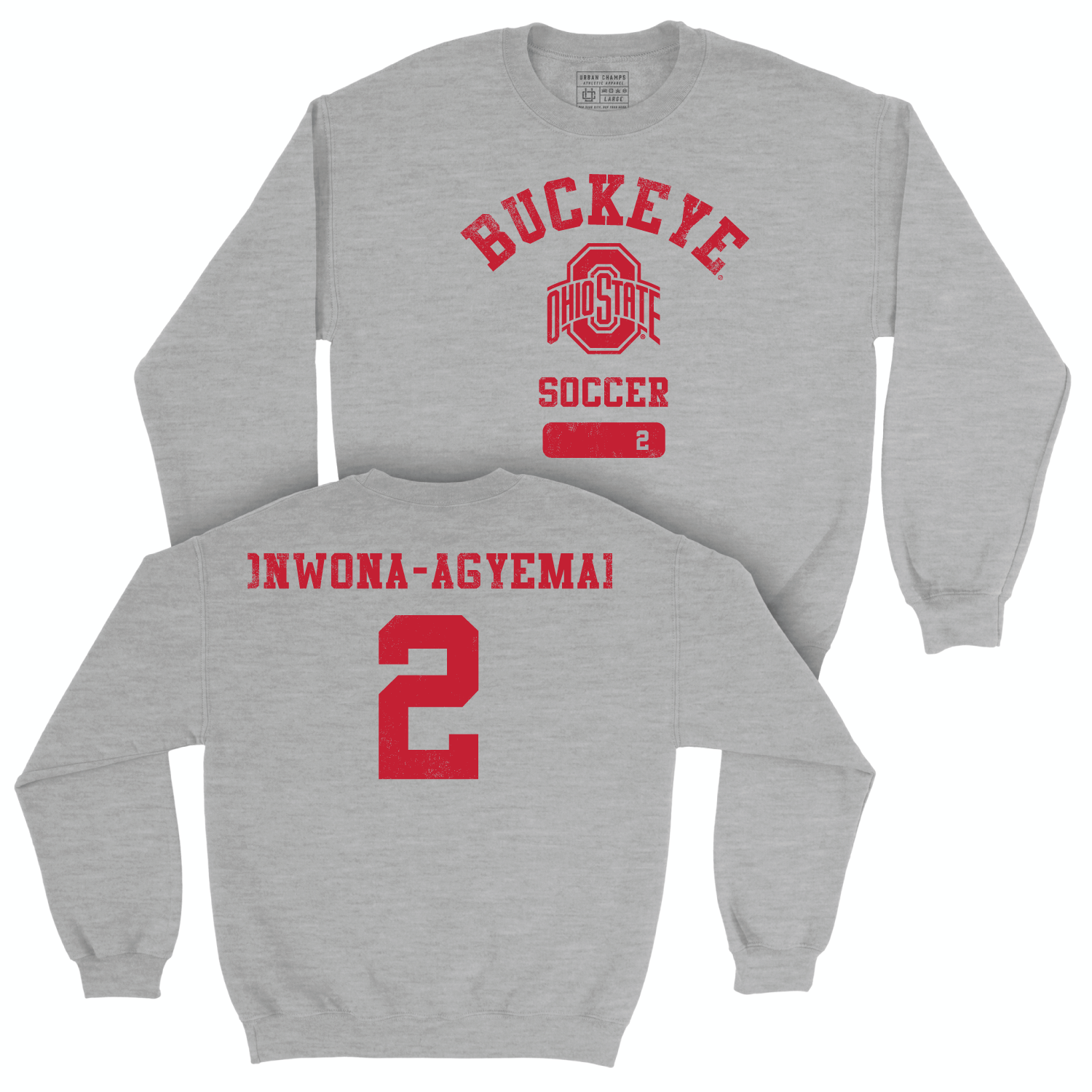Ohio State Men's Soccer Sport Grey Varsity Crew - Dyland Onwona-Agyeman | #2