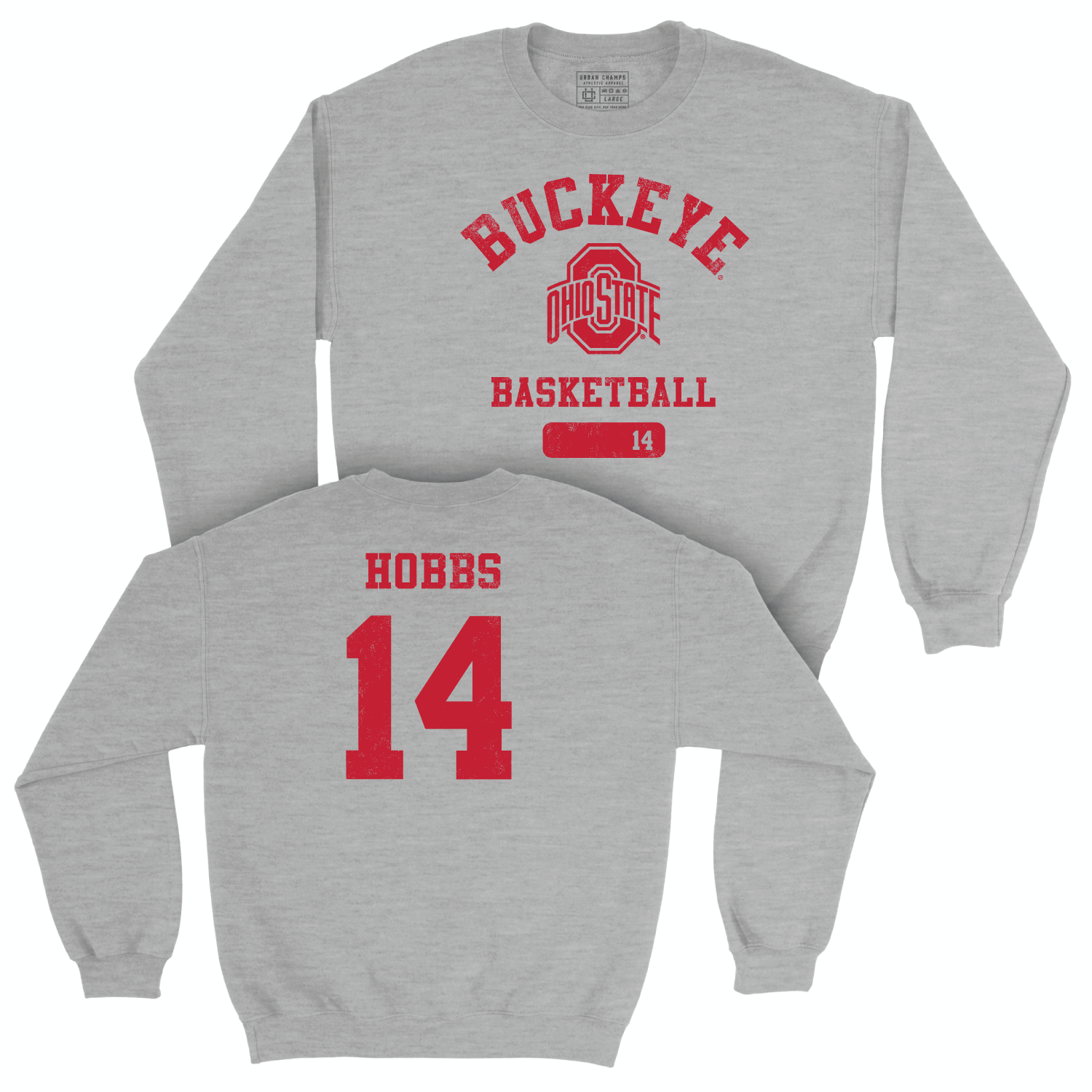 Ohio State Women's Basketball Sport Grey Varsity Crew - Ella Hobbs | #14