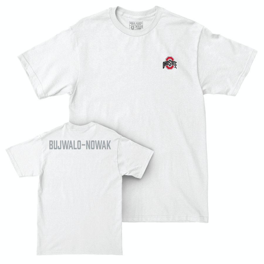 Ohio State Women's Rowing White Logo Comfort Colors Tee - Eliana Bujwalo-Nowak