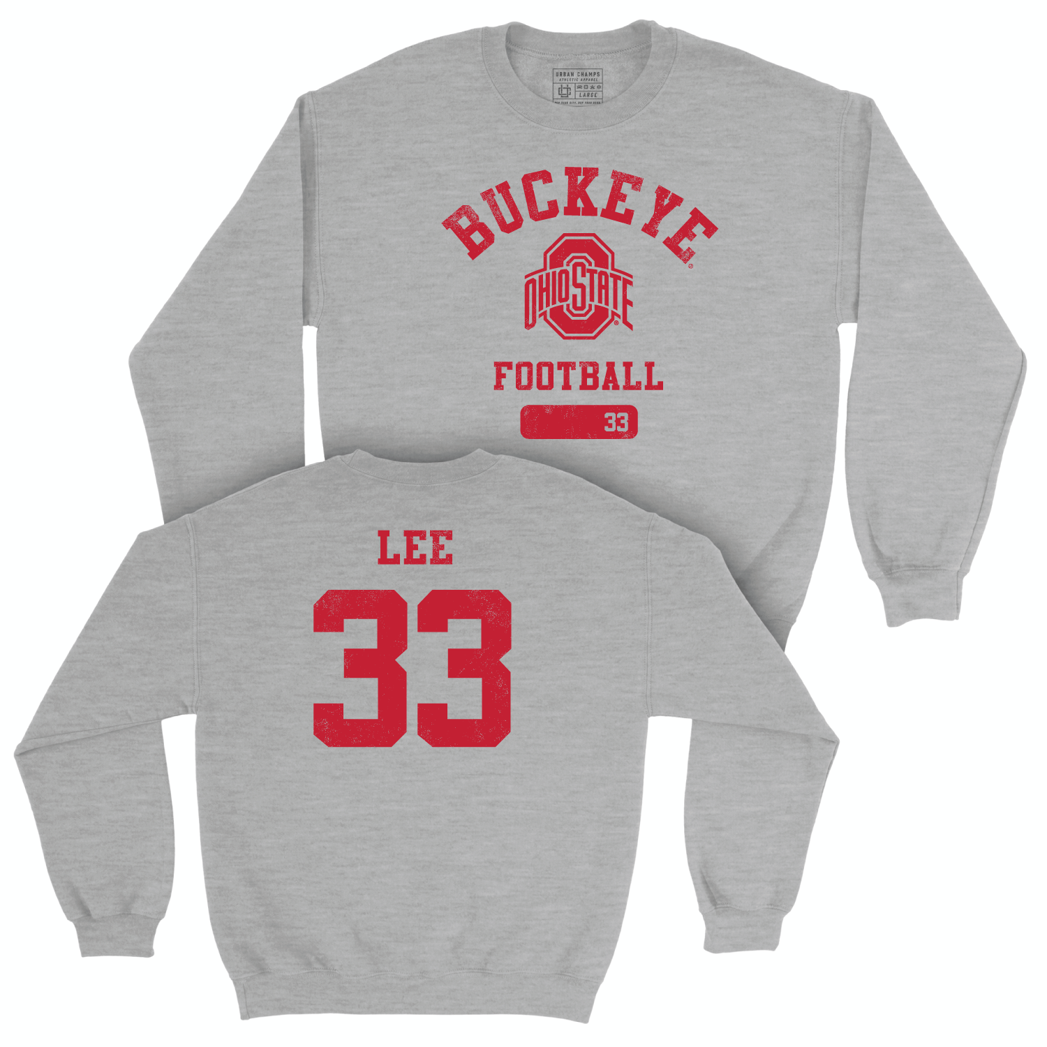 Ohio State Football Sport Grey Varsity Crew - Eli Lee