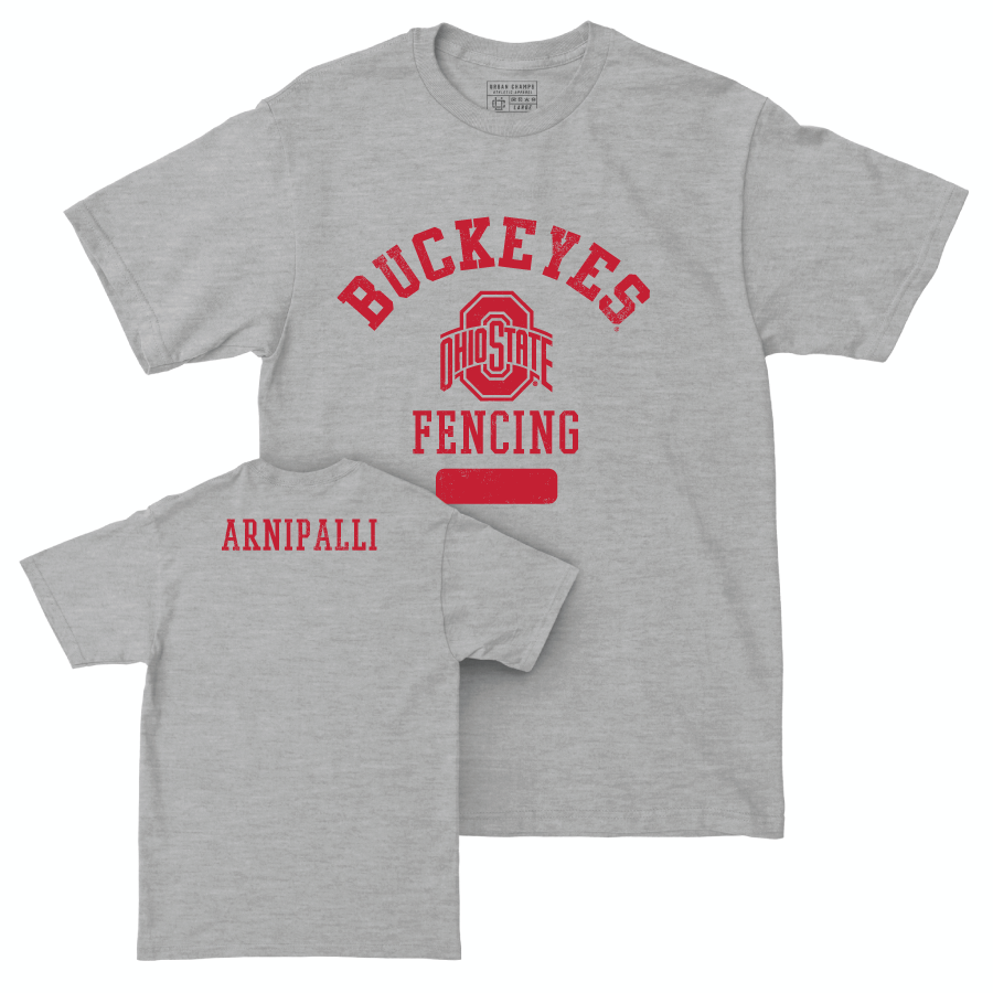 Ohio State Women's Fencing Sport Grey Varsity Tee - Hamsika Arnipalli