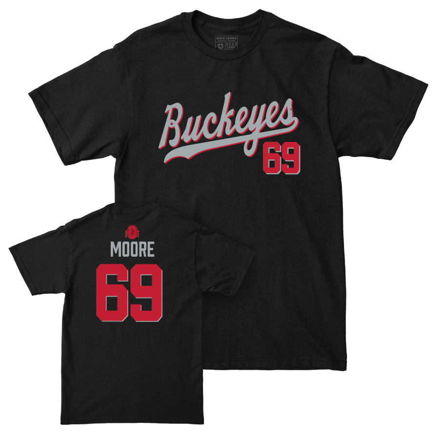 Ohio State Football Black Script Tee - Ian Moore | #69
