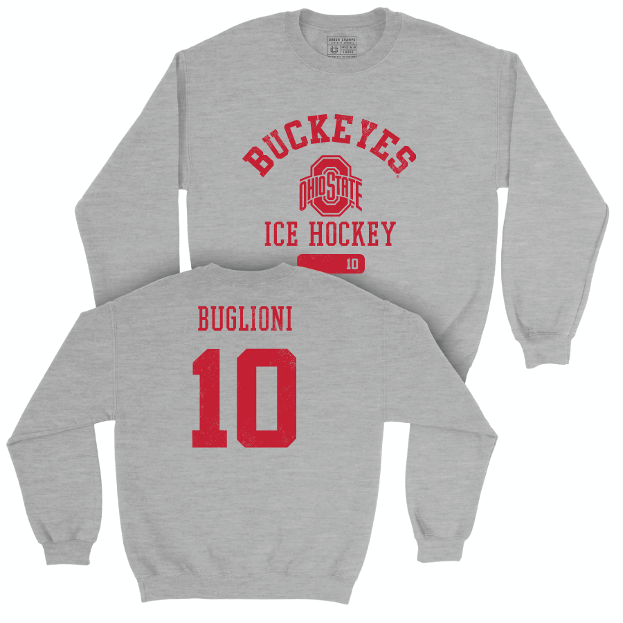 Ohio State Women's Ice Hockey Sport Grey Varsity Crew - Jenna Buglioni | #10